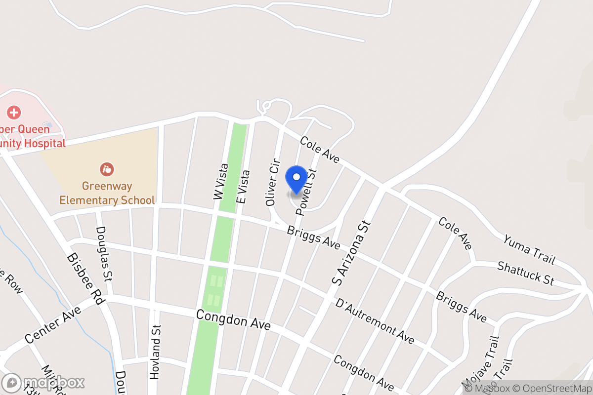 Map of 603  Powell St, Bisbee