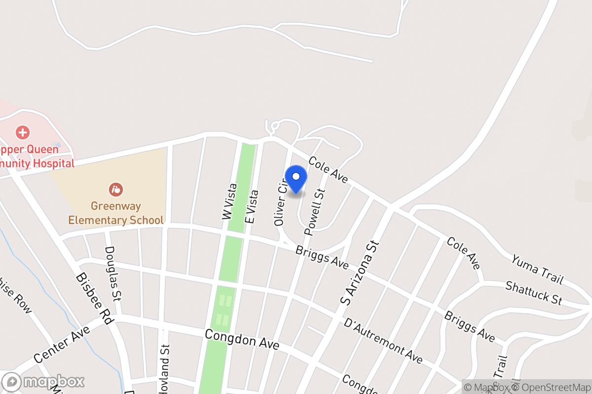 Map of 608  Oliver  Cir, Bisbee