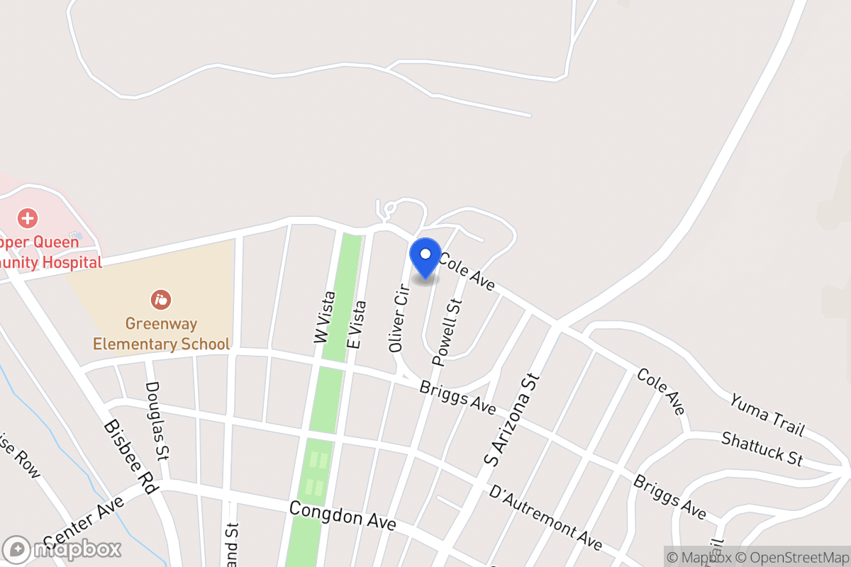 Map of 612  Oliver  Cir, Bisbee