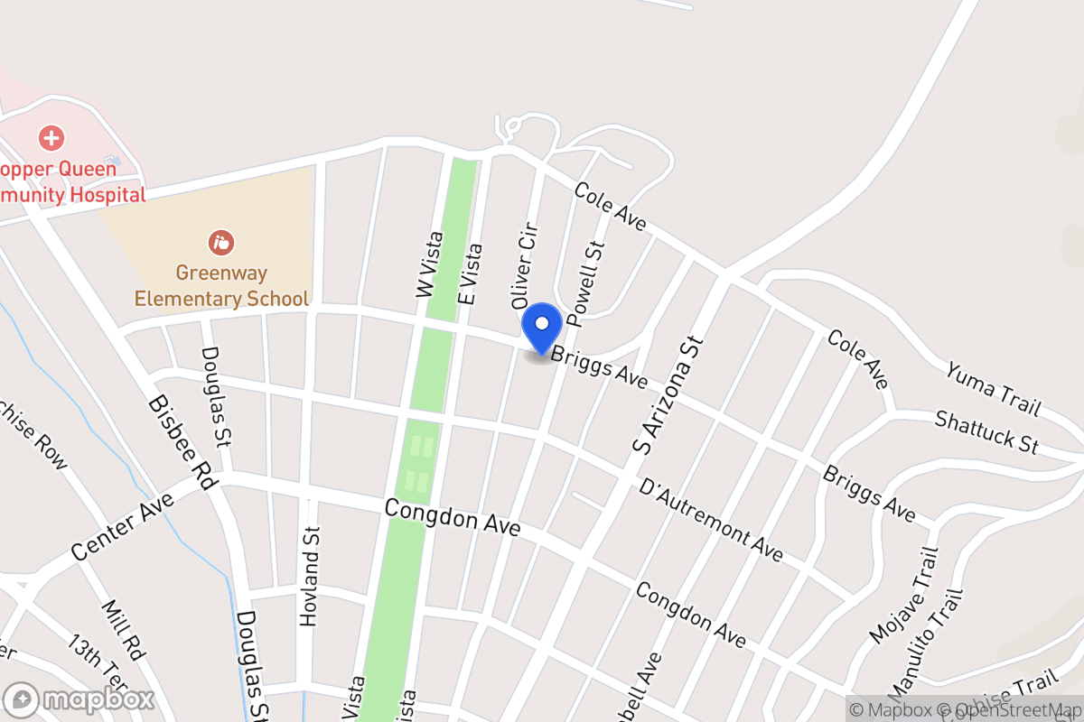 Map of 310  Briggs Ave, Bisbee