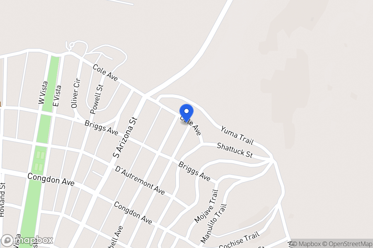 Map of 620  Cole Ave, Bisbee