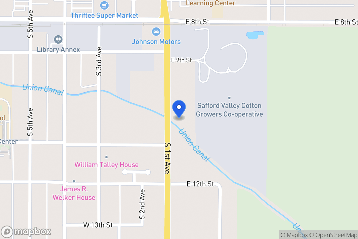 Map of 929 S 1st Ave, Safford