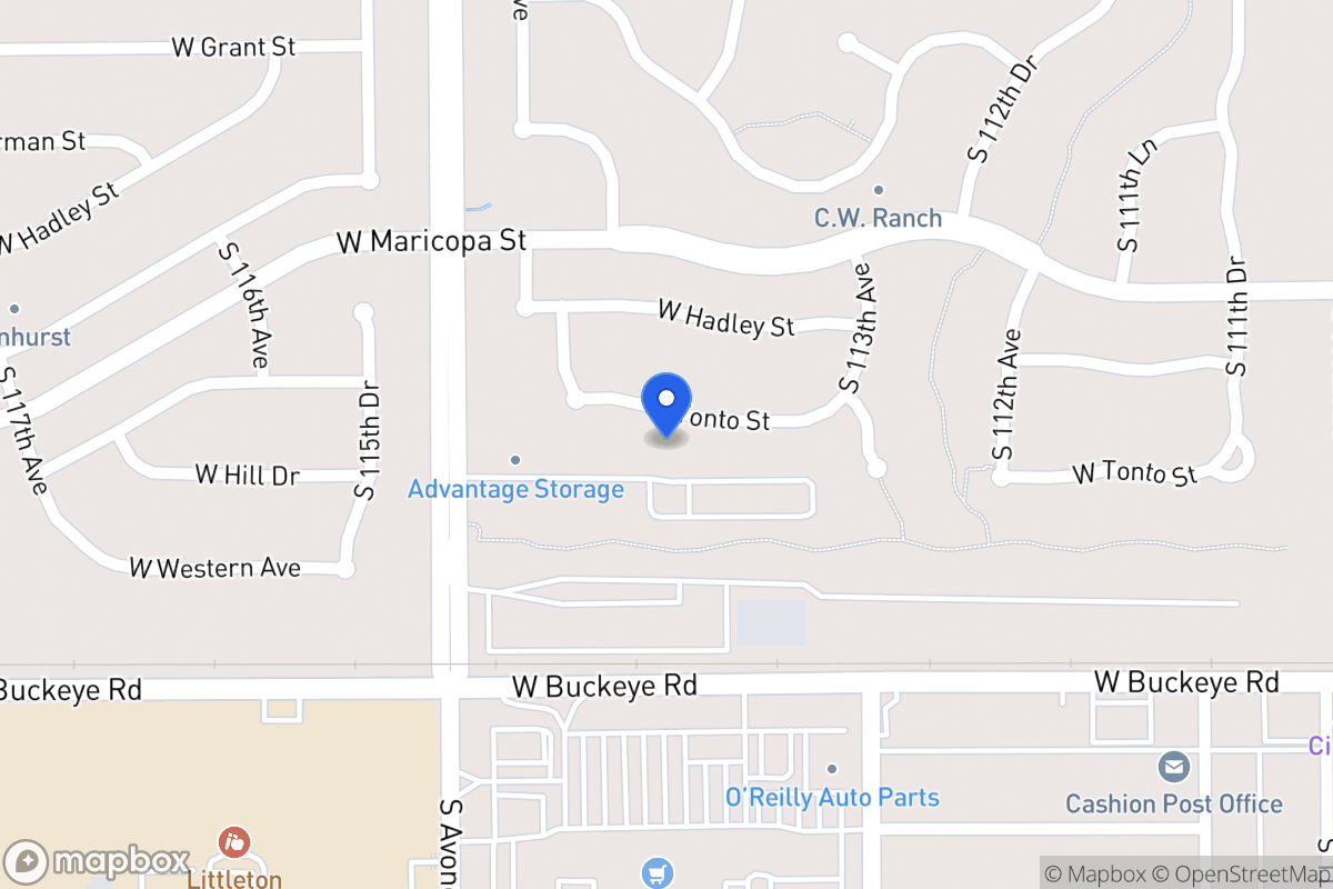Map of 11409 W Tonto St, Avondale