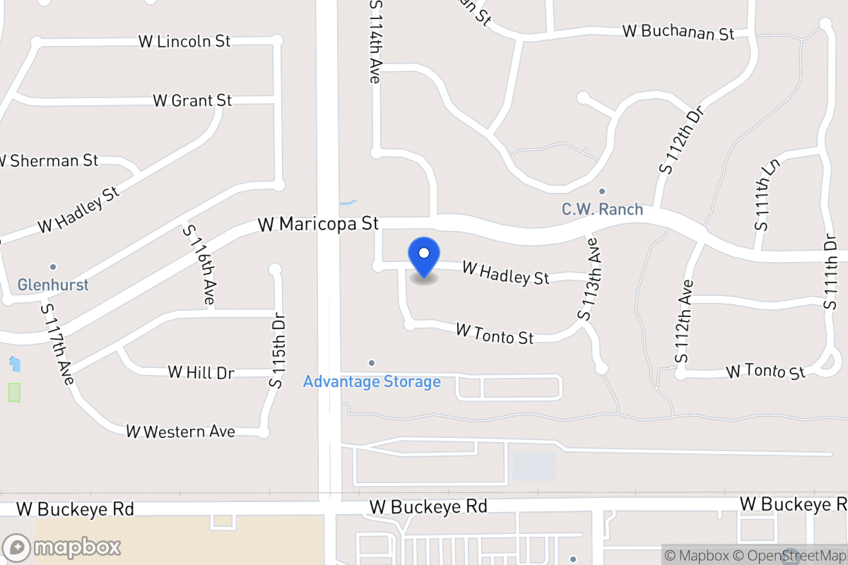 Map of 11425 W Hadley St, Avondale