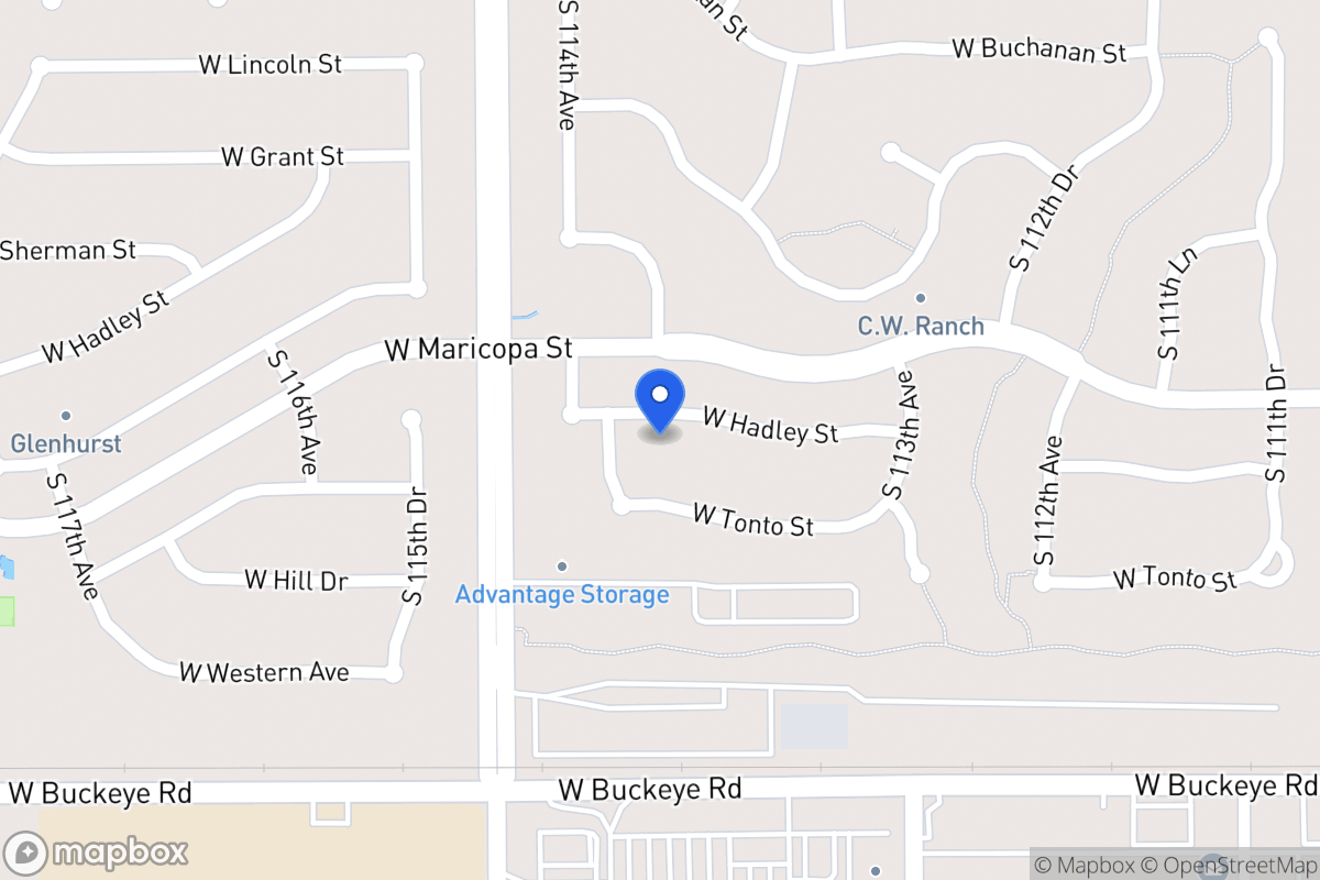 Map of 11421 W Hadley St, Avondale