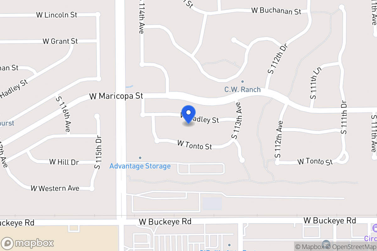 Map of 11405 W Hadley St, Avondale