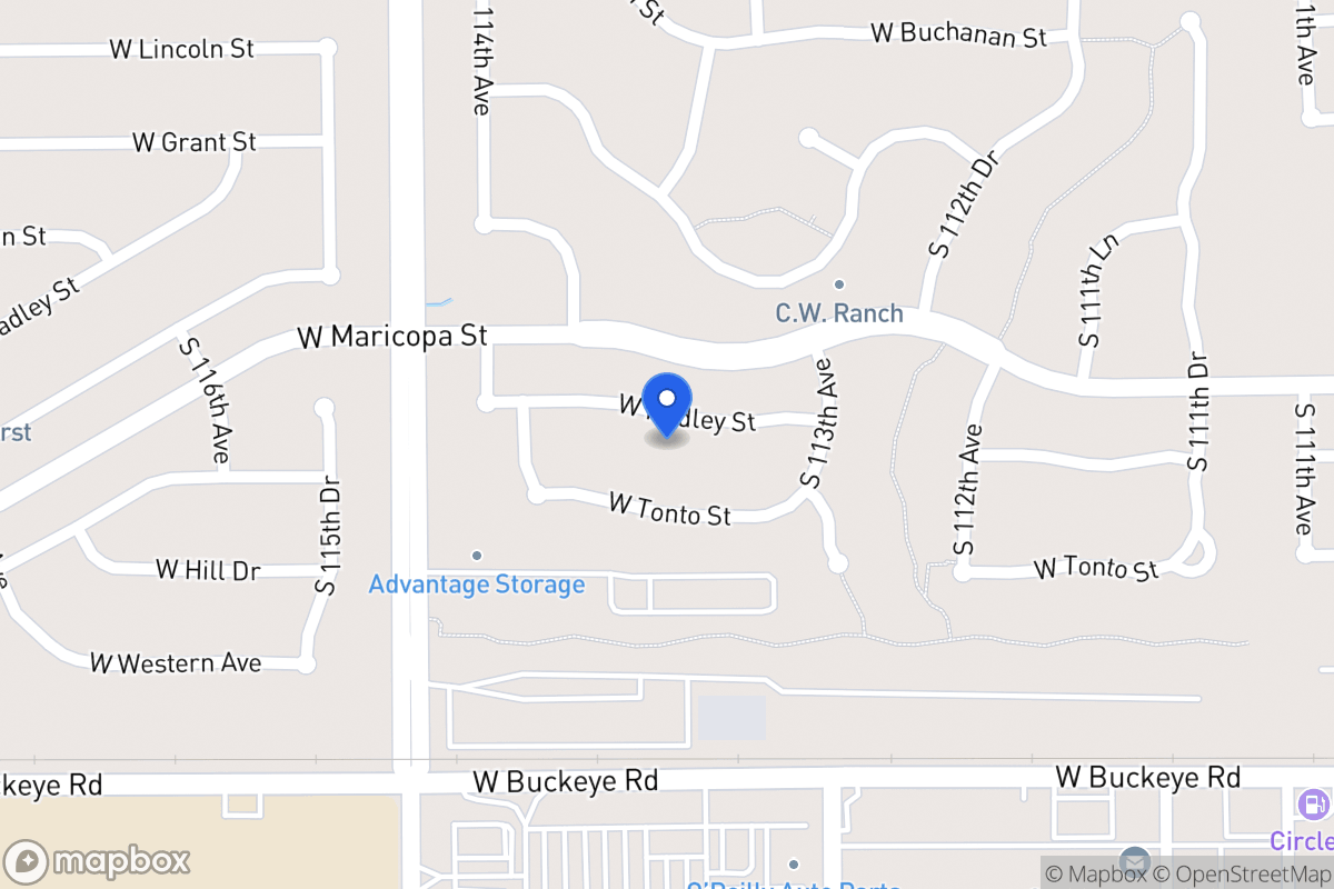 Map of 11401 W Hadley St, Avondale