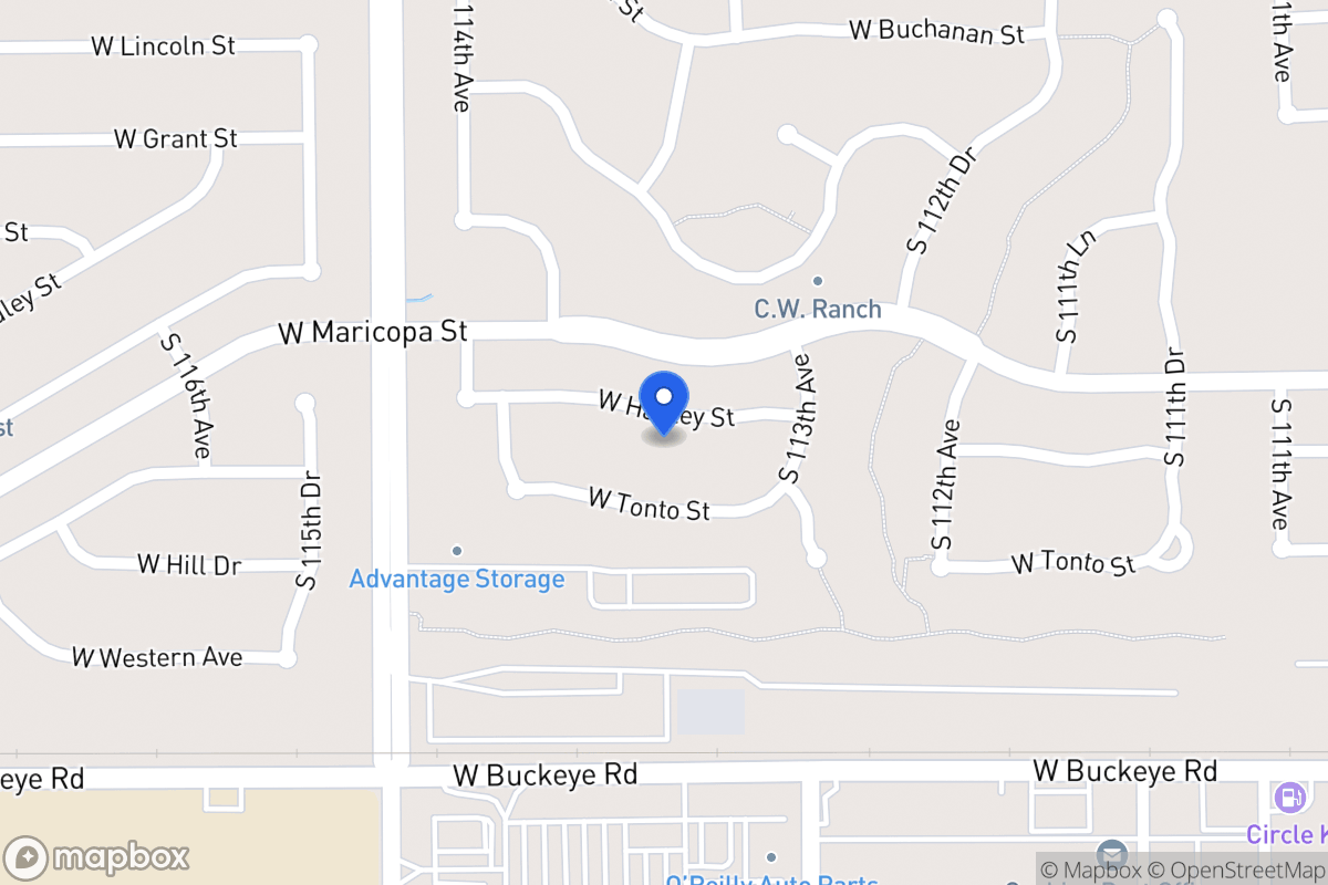 Map of 11329 W Hadley St, Avondale