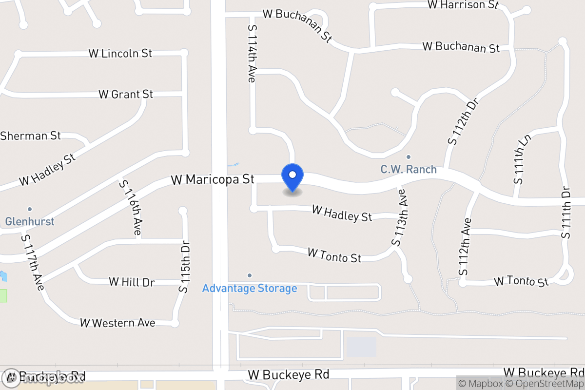 Map of 11422 W Hadley St, Avondale