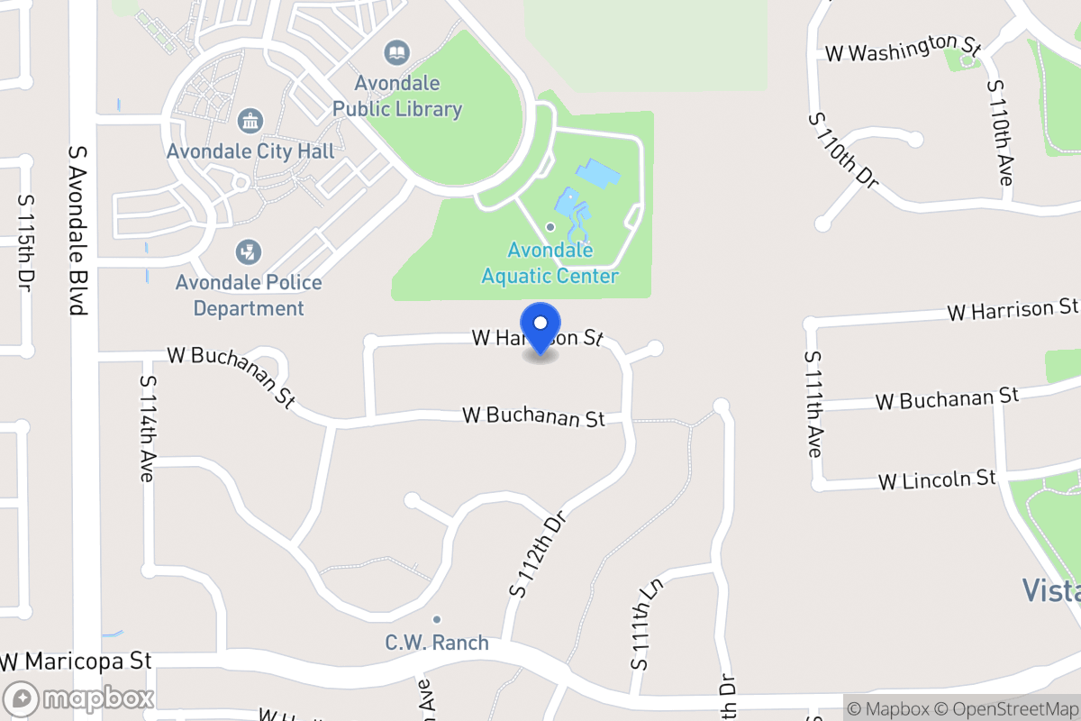 Map of 11275 W Harrison St, Avondale