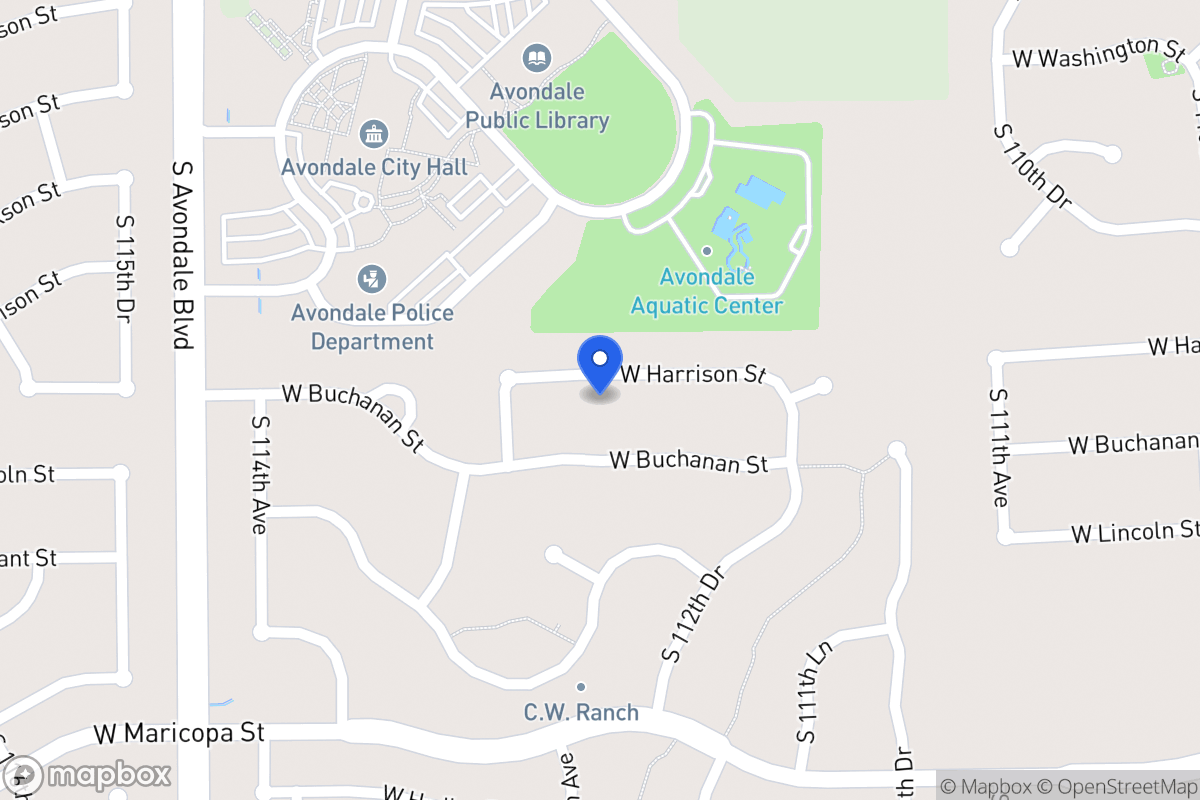 Map of 11309 W Harrison St, Avondale