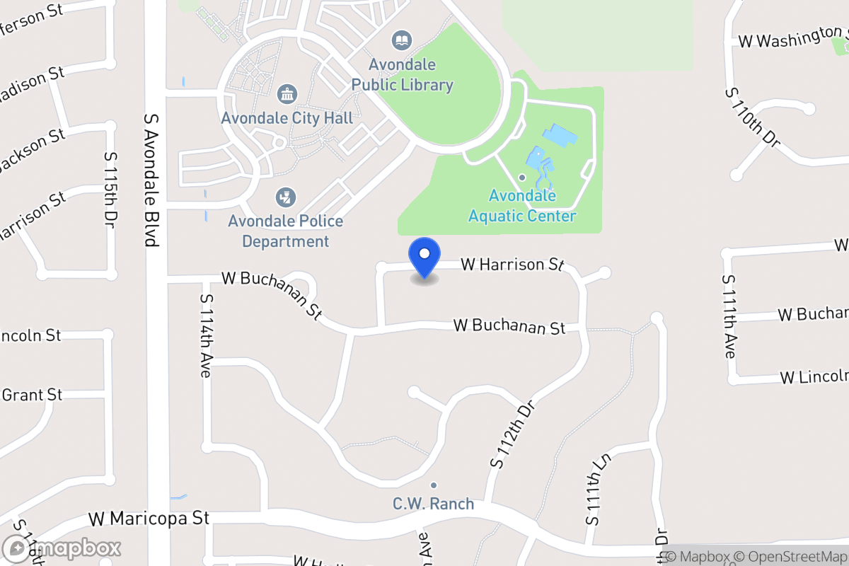 Map of 11317 W Harrison St, Avondale