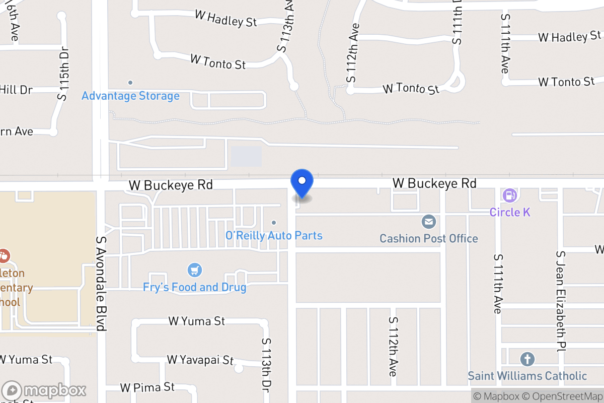 Map of 11249 W Buckeye Rd, Avondale