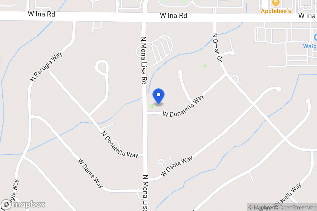 Map of 2474 W Donatello Wy, Unincorporated Pima County