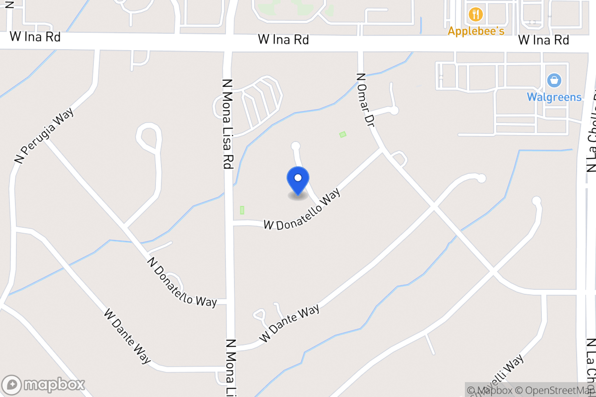 Map of 7031 N Donatello Pl, Unincorporated Pima County