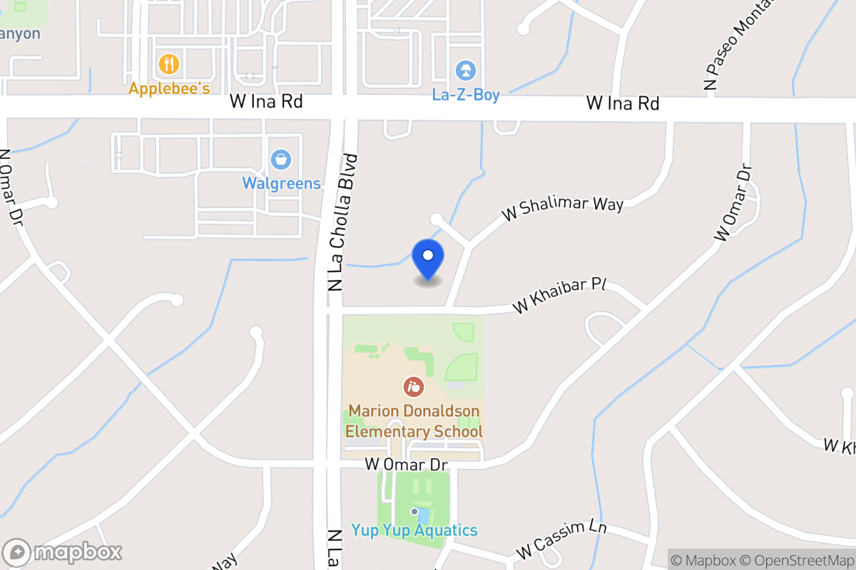 Map of 2044 W Shalimar Wy, Unincorporated Pima County