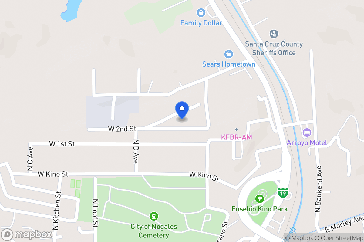 Map of 232 W 2nd St Nogales