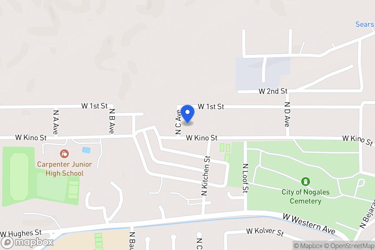 Map of 386 W Kino St Nogales