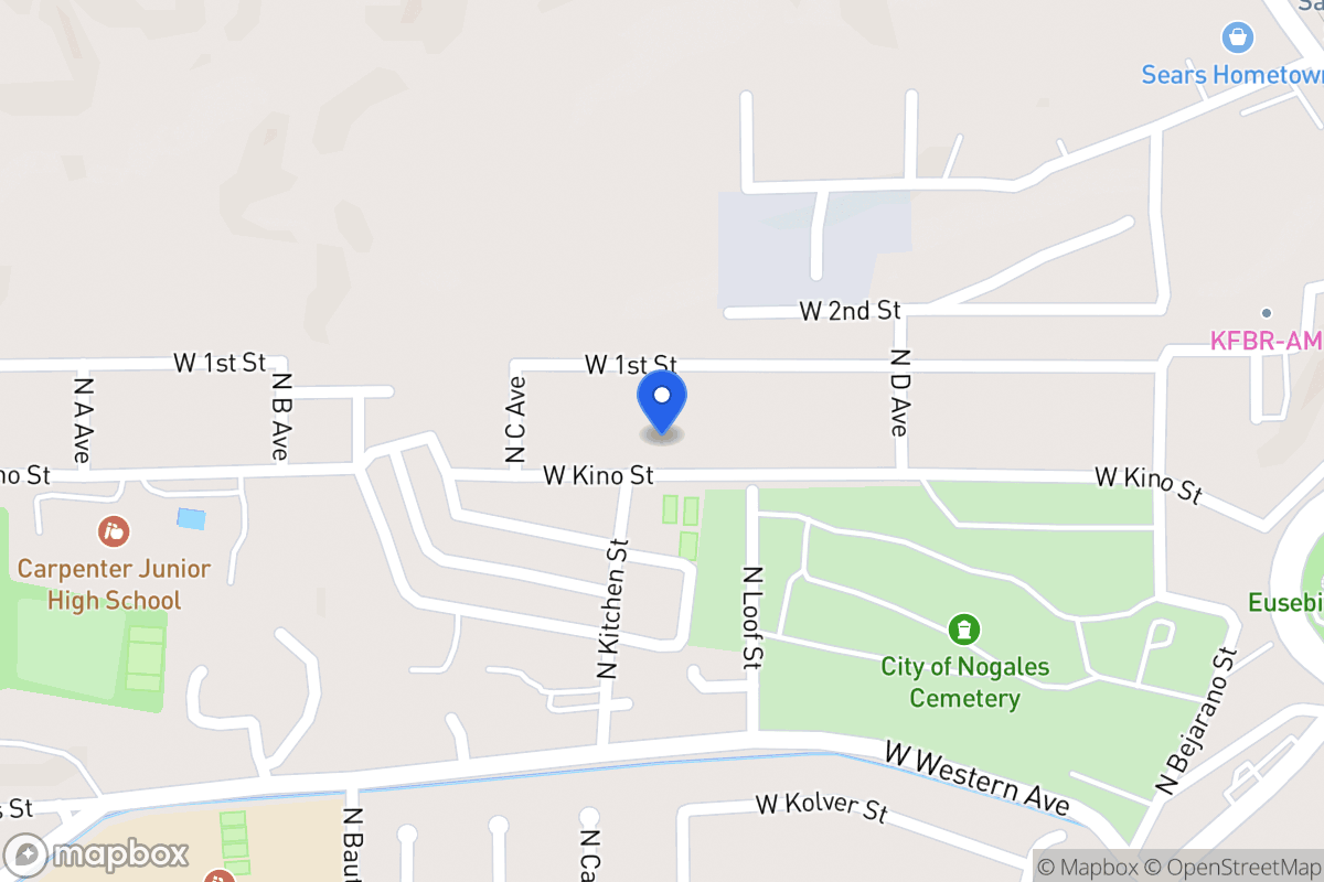Map of 328 W Kino St Nogales