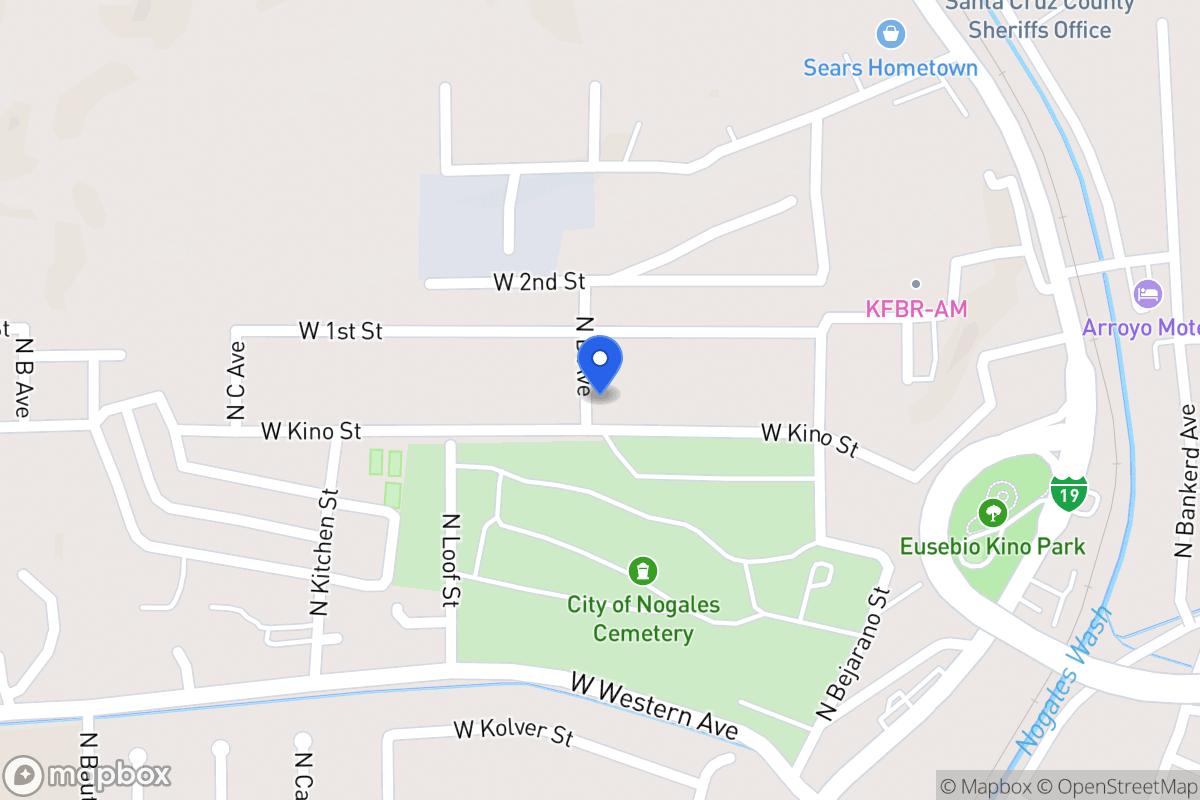 Map of 258 W Kino St Nogales