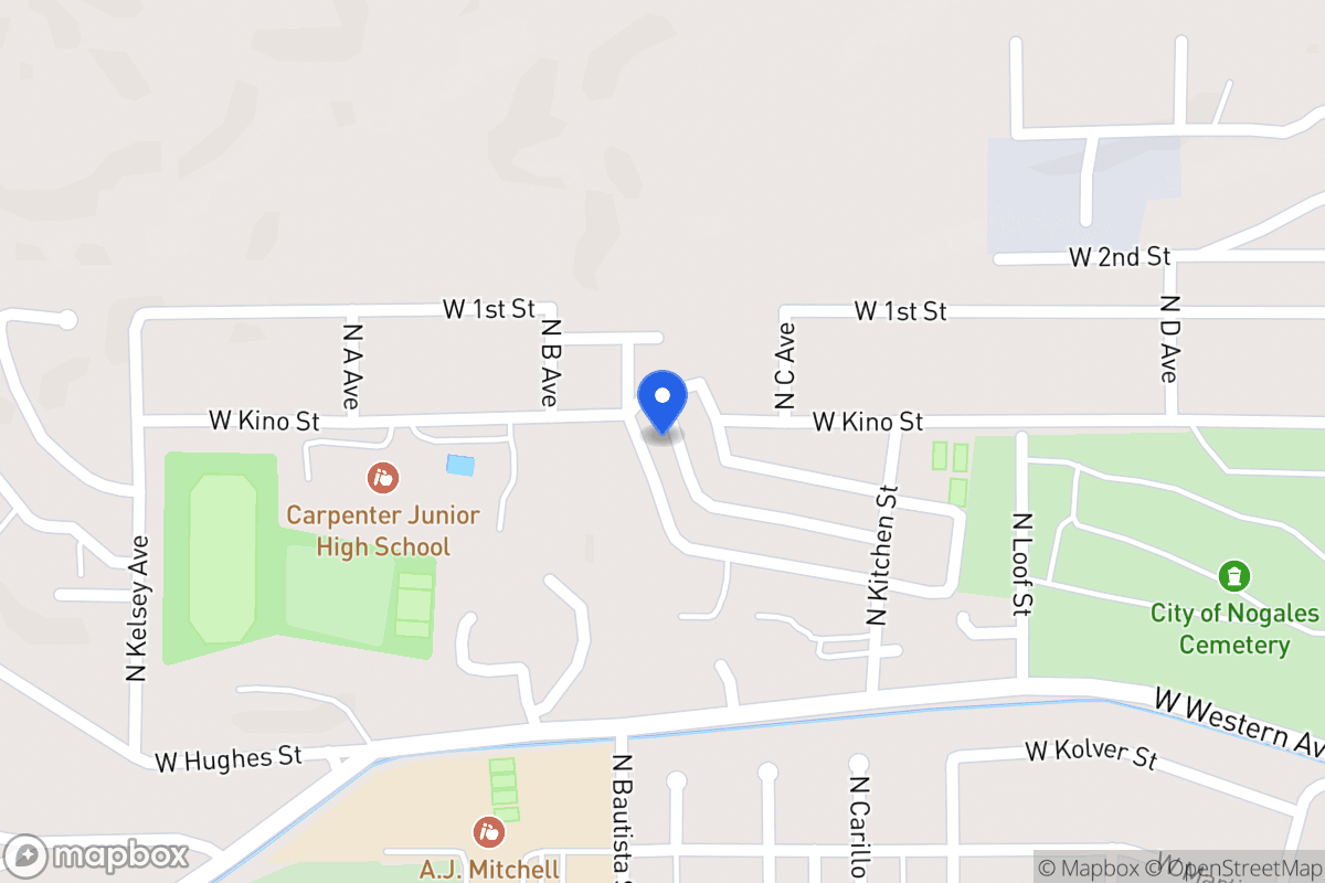 Map of 1034 N Anza Dr Nogales
