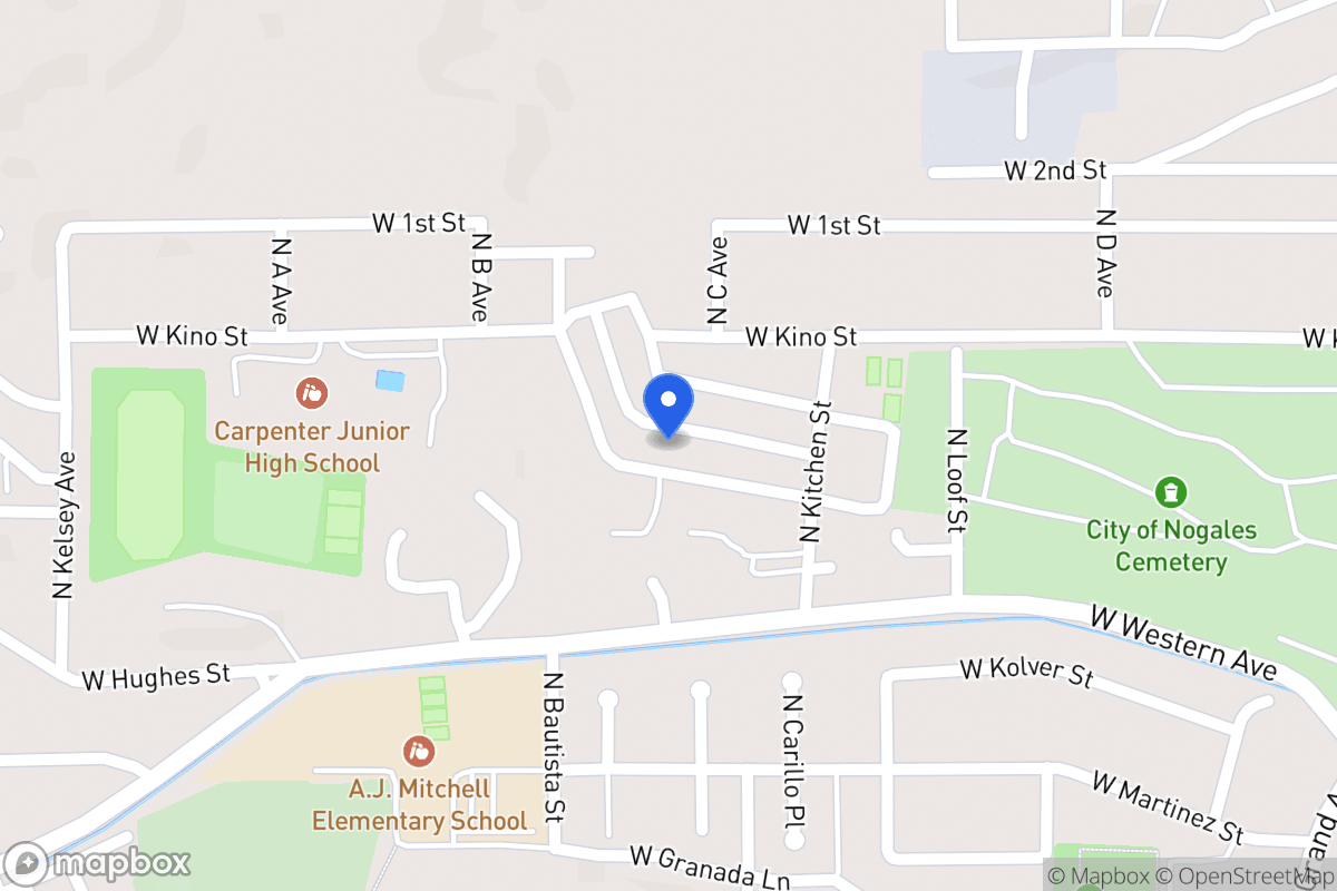 Map of 984 N Anza Dr Nogales