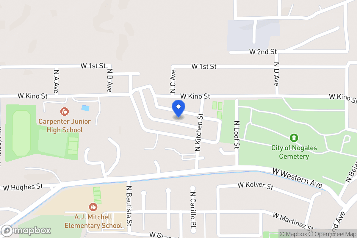 Map of 361 W Anza Dr Nogales