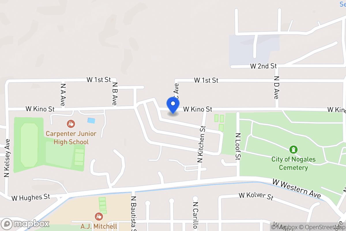 Map of 377 W Kino St Nogales