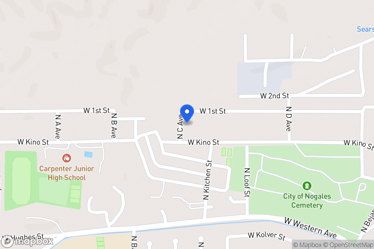 Map of 1066 N C Ave Nogales