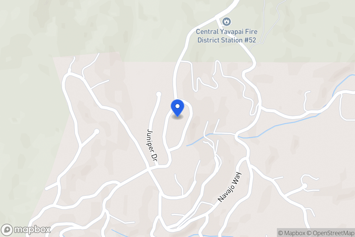 Map of 1395 N Skyline Dr, Prescott