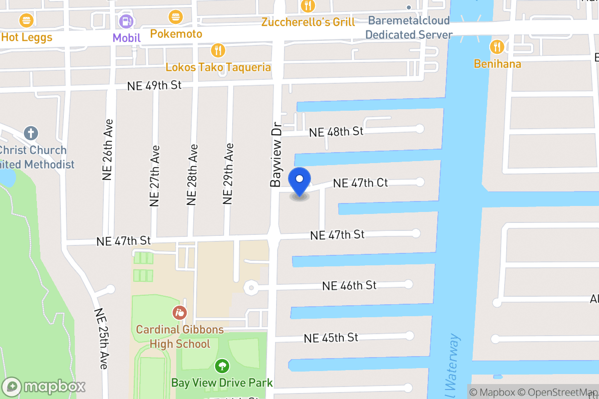 Map of 3010 Ne 47 Ct, Fort Lauderdale