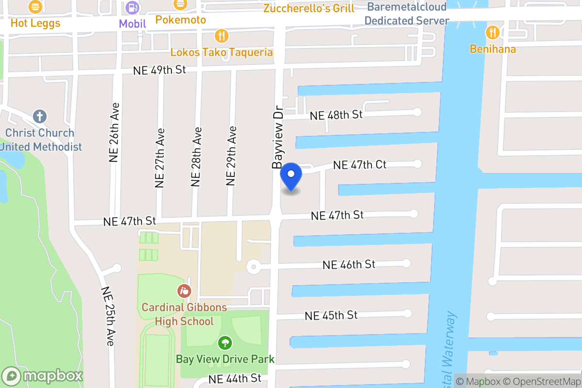 Map of 4710 Bayview Dr, Fort Lauderdale