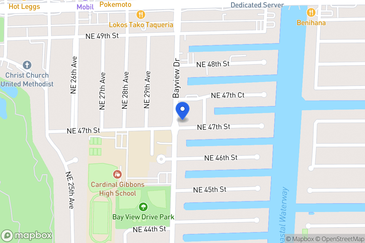 Map of 3001 Ne 47 St, Fort Lauderdale