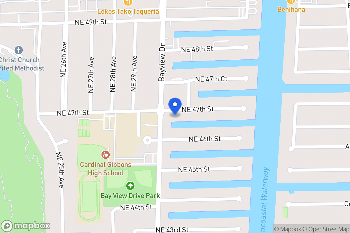 Map of 3010 Ne 47 St, Fort Lauderdale