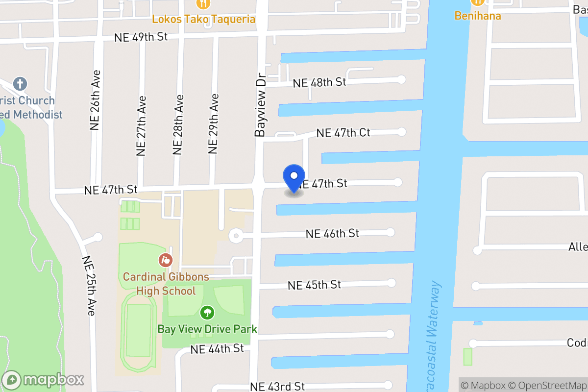 Map of 3020 Ne 47 St, Fort Lauderdale