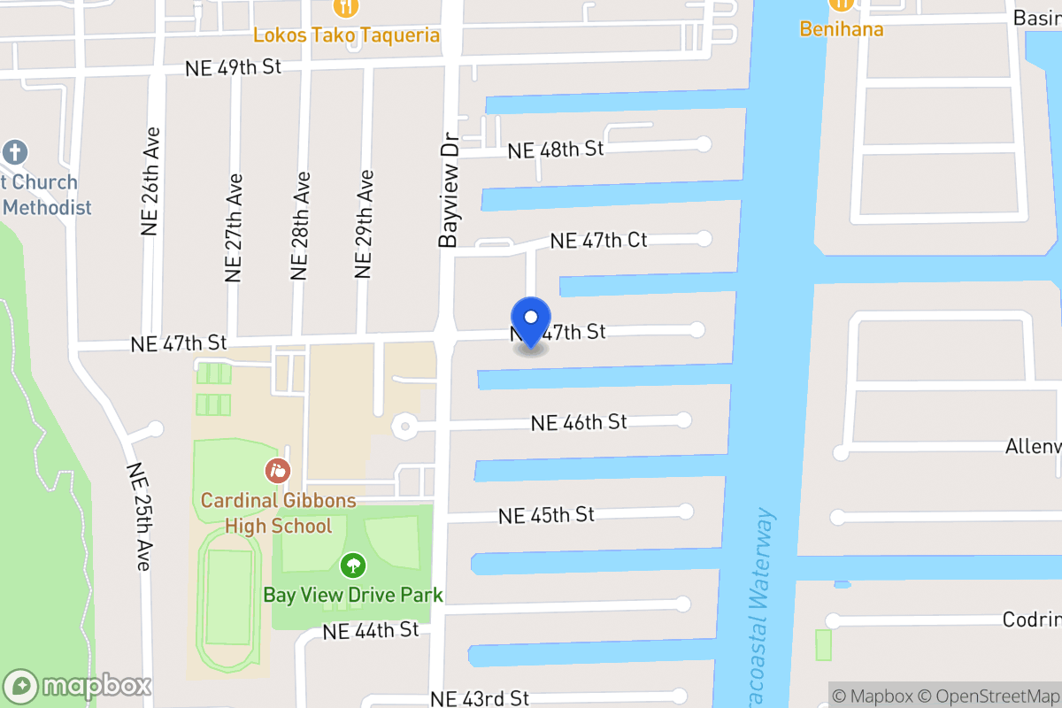 Map of 3030 Ne 47 St, Fort Lauderdale
