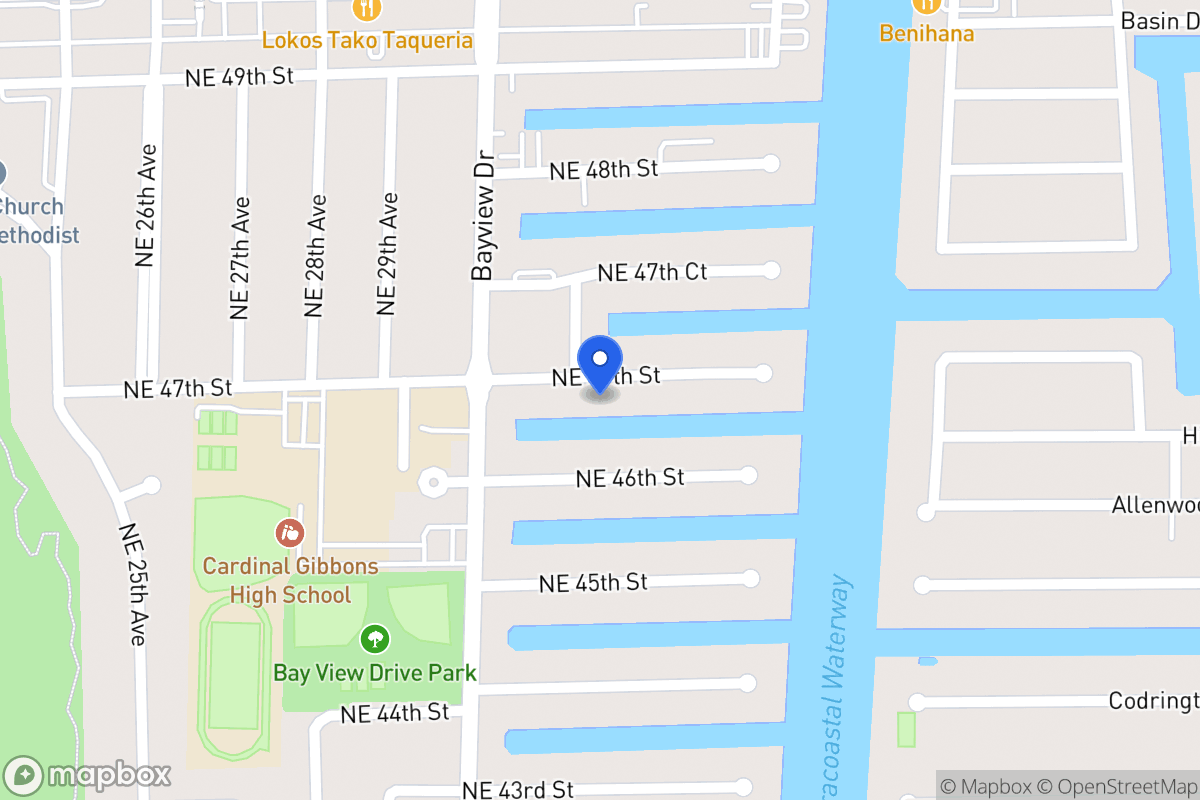 Map of 3040 Ne 47 St, Fort Lauderdale