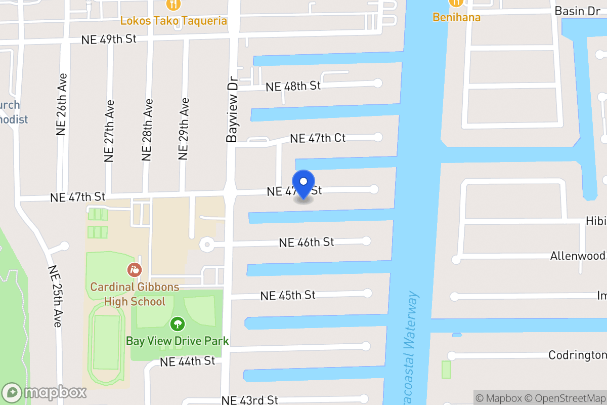 Map of 3050 Ne 47 St, Fort Lauderdale