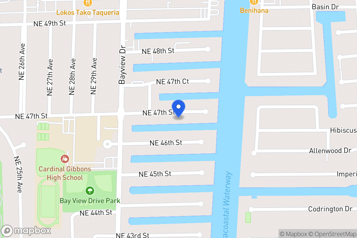 Map of 3070 Ne 47 St, Fort Lauderdale