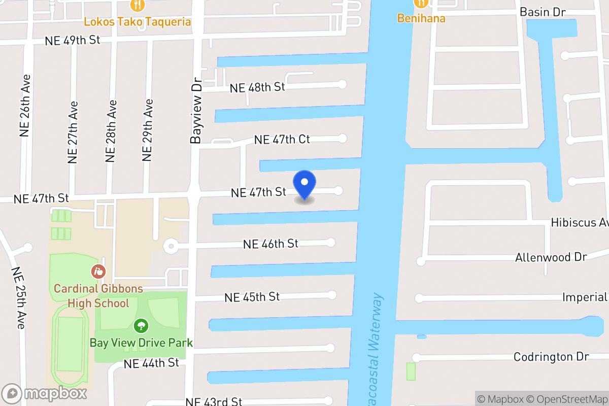Map of 3080 Ne 47 St, Fort Lauderdale