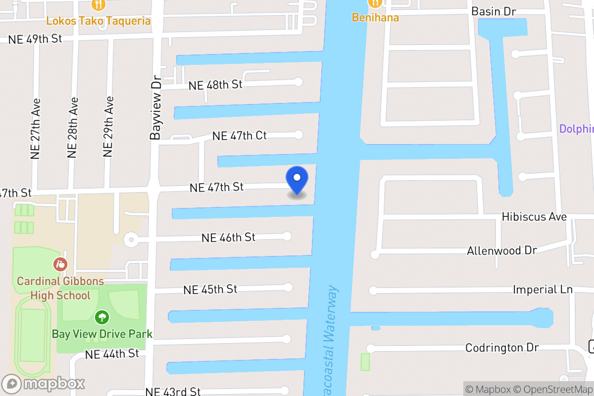 Map of 3110 Ne 47 St, Fort Lauderdale