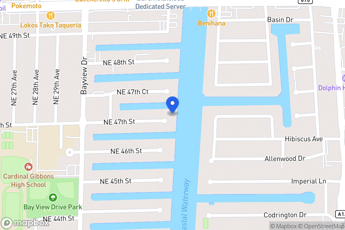 Map of 3111 Ne 47 St, Fort Lauderdale
