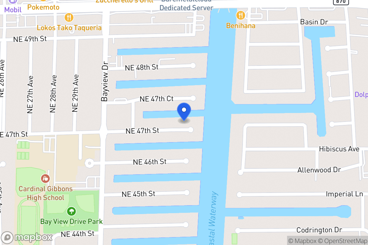 Map of 3091 Ne 47 St, Fort Lauderdale