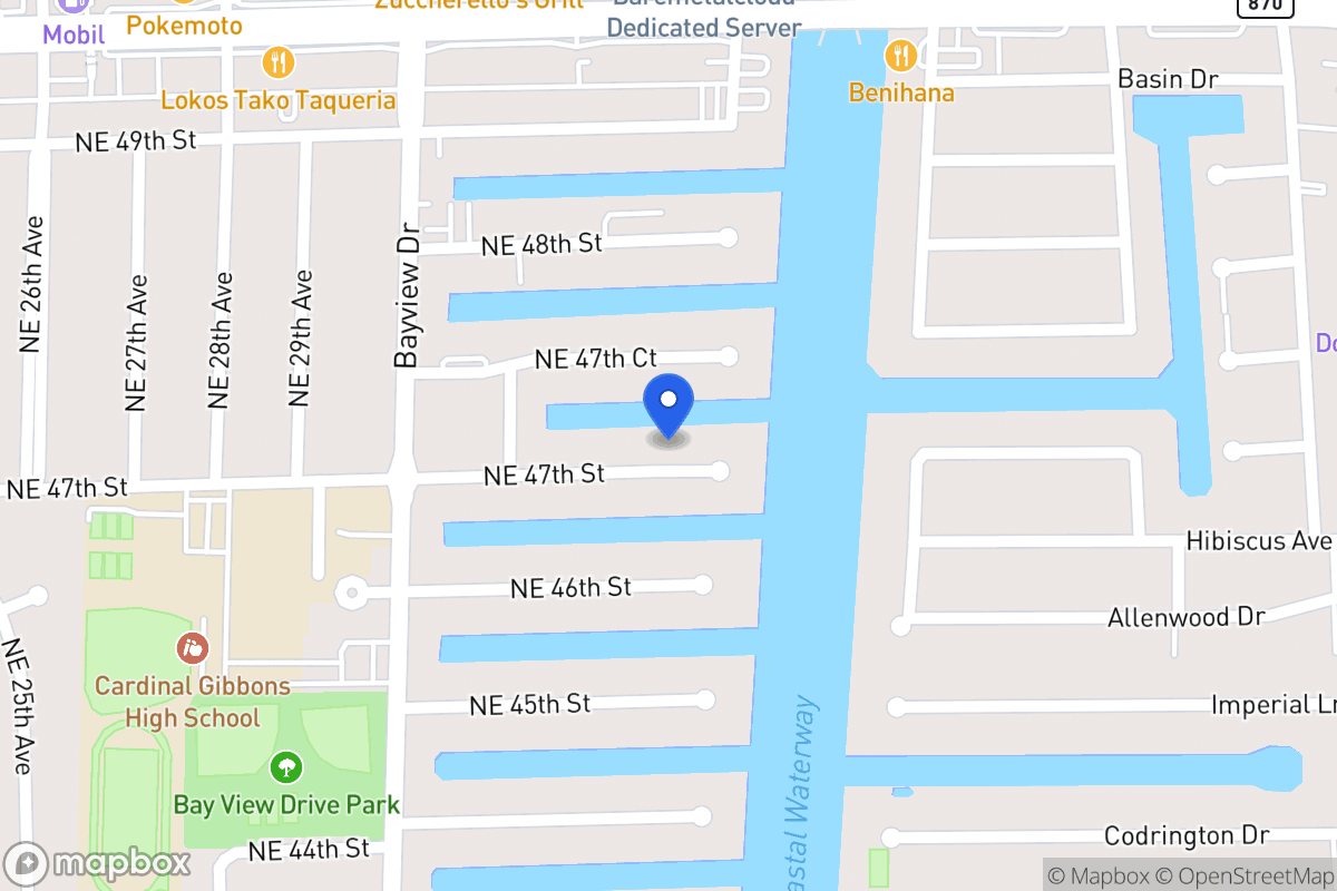 Map of 3081 Ne 47 St, Fort Lauderdale