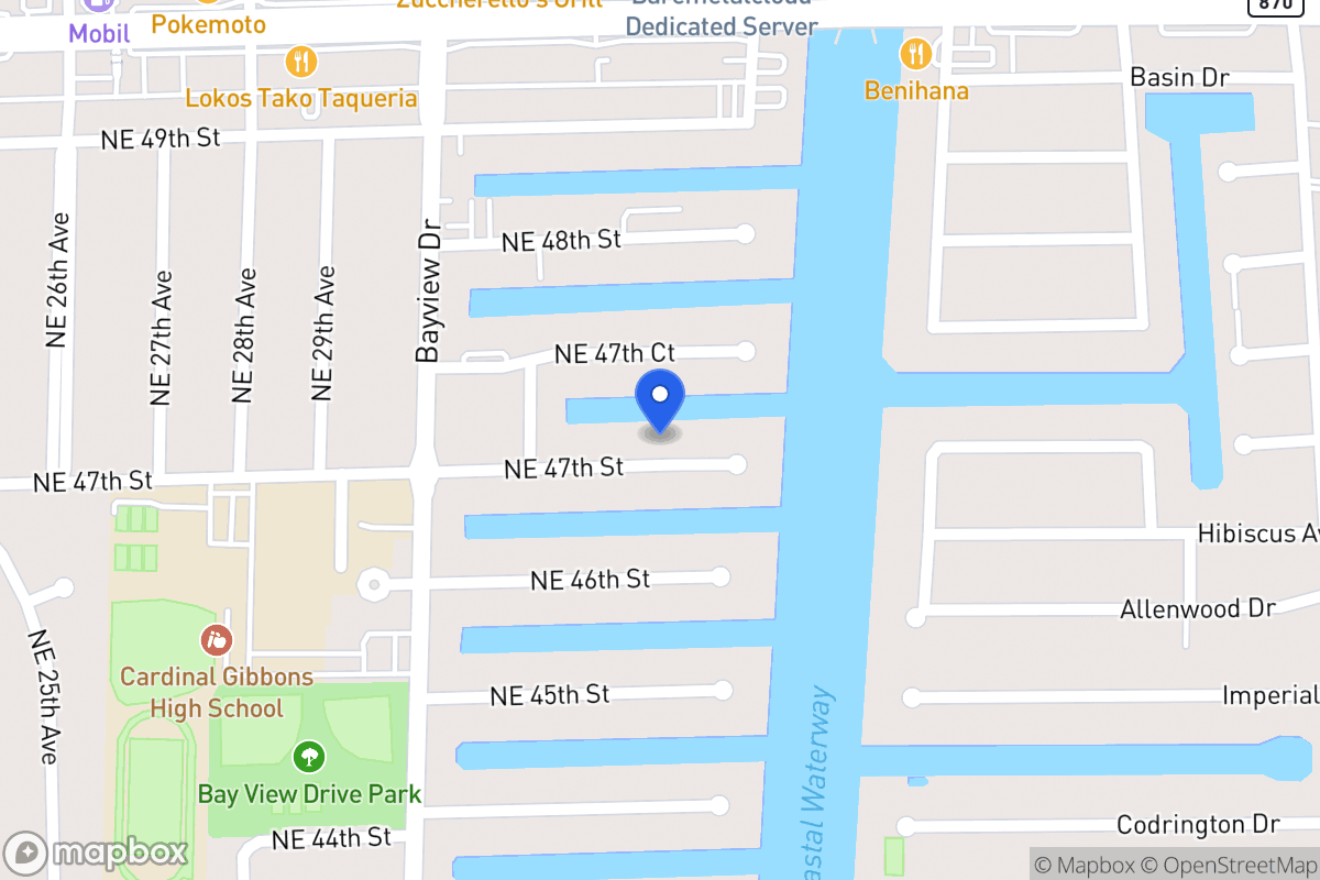 Map of 3071 Ne 47 St, Fort Lauderdale