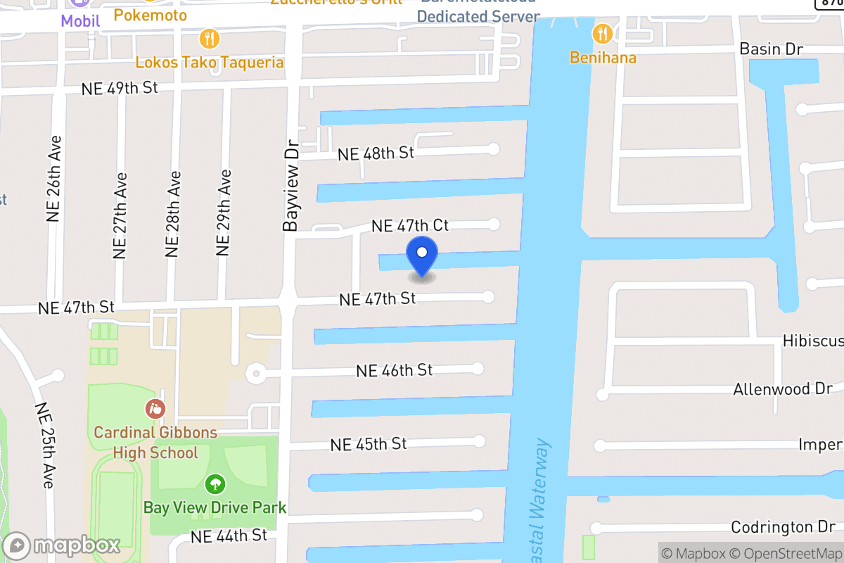 Map of 3061 Ne 47 St, Fort Lauderdale