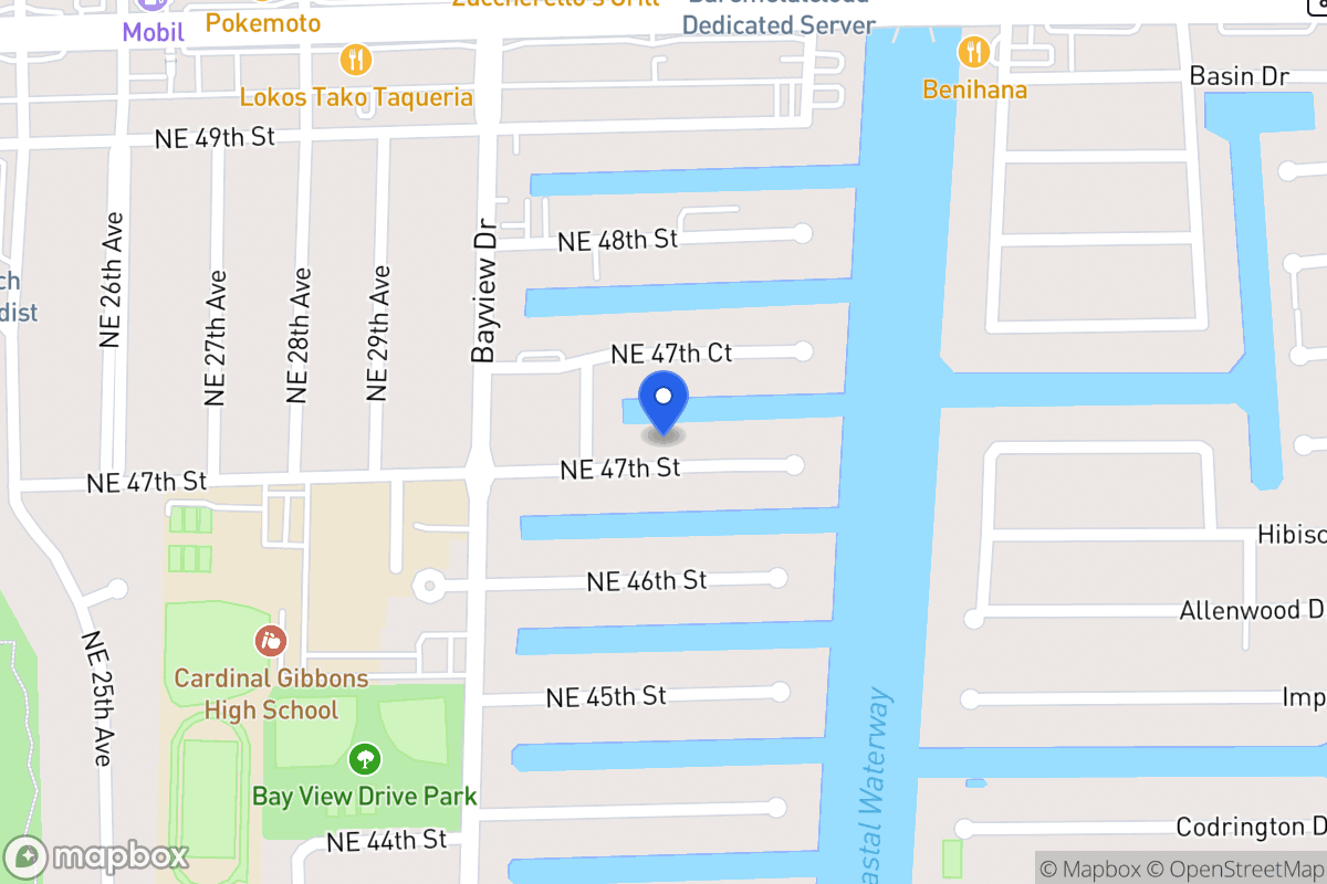 Map of 3051 Ne 47 St, Fort Lauderdale