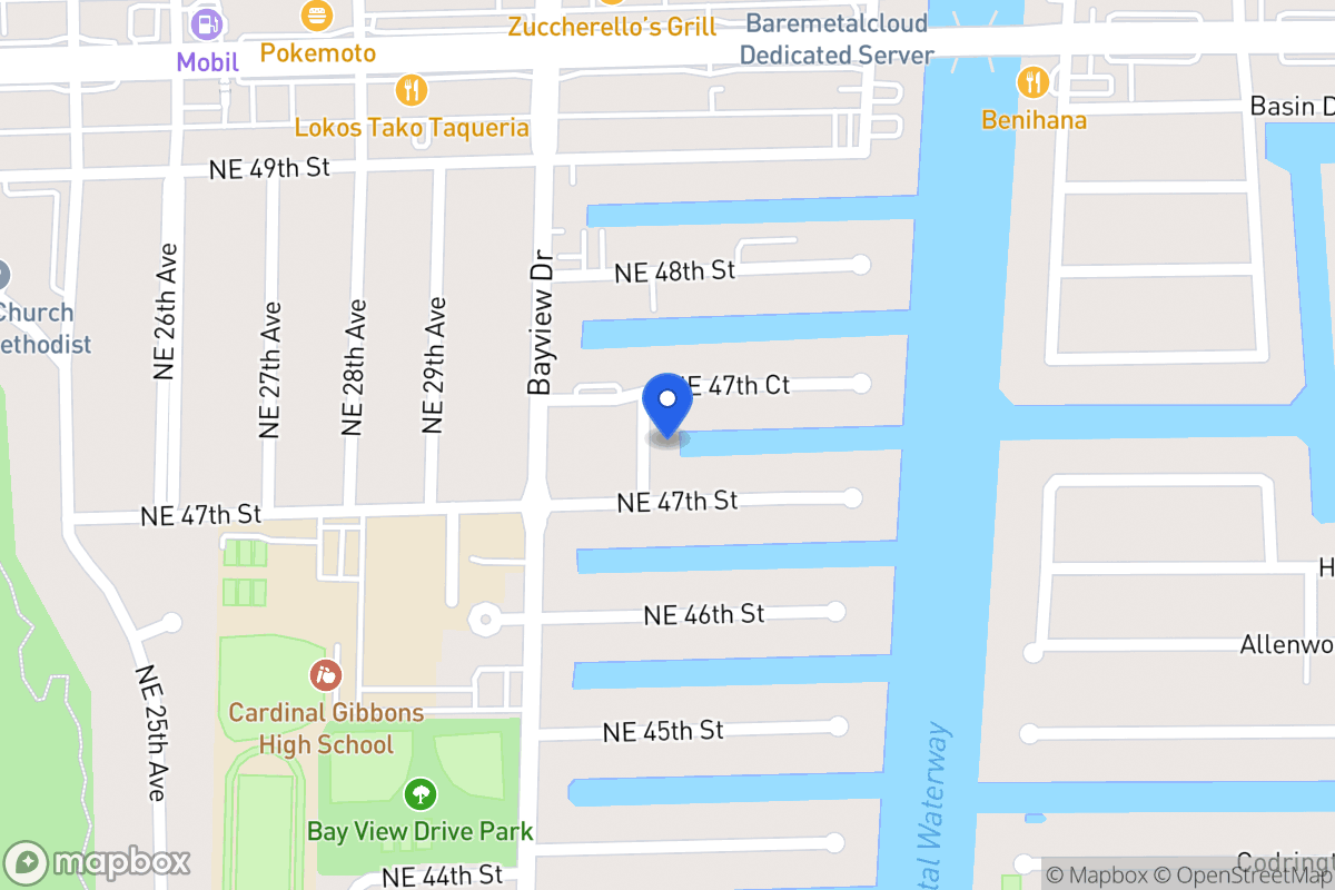 Map of 4710 Ne 30 Ter, Fort Lauderdale