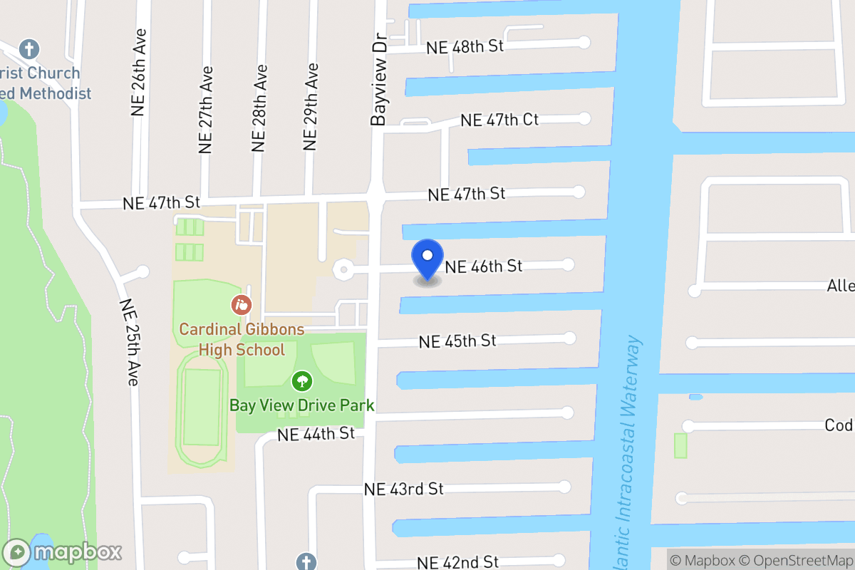 Map of 3020 Ne 46 St, Fort Lauderdale