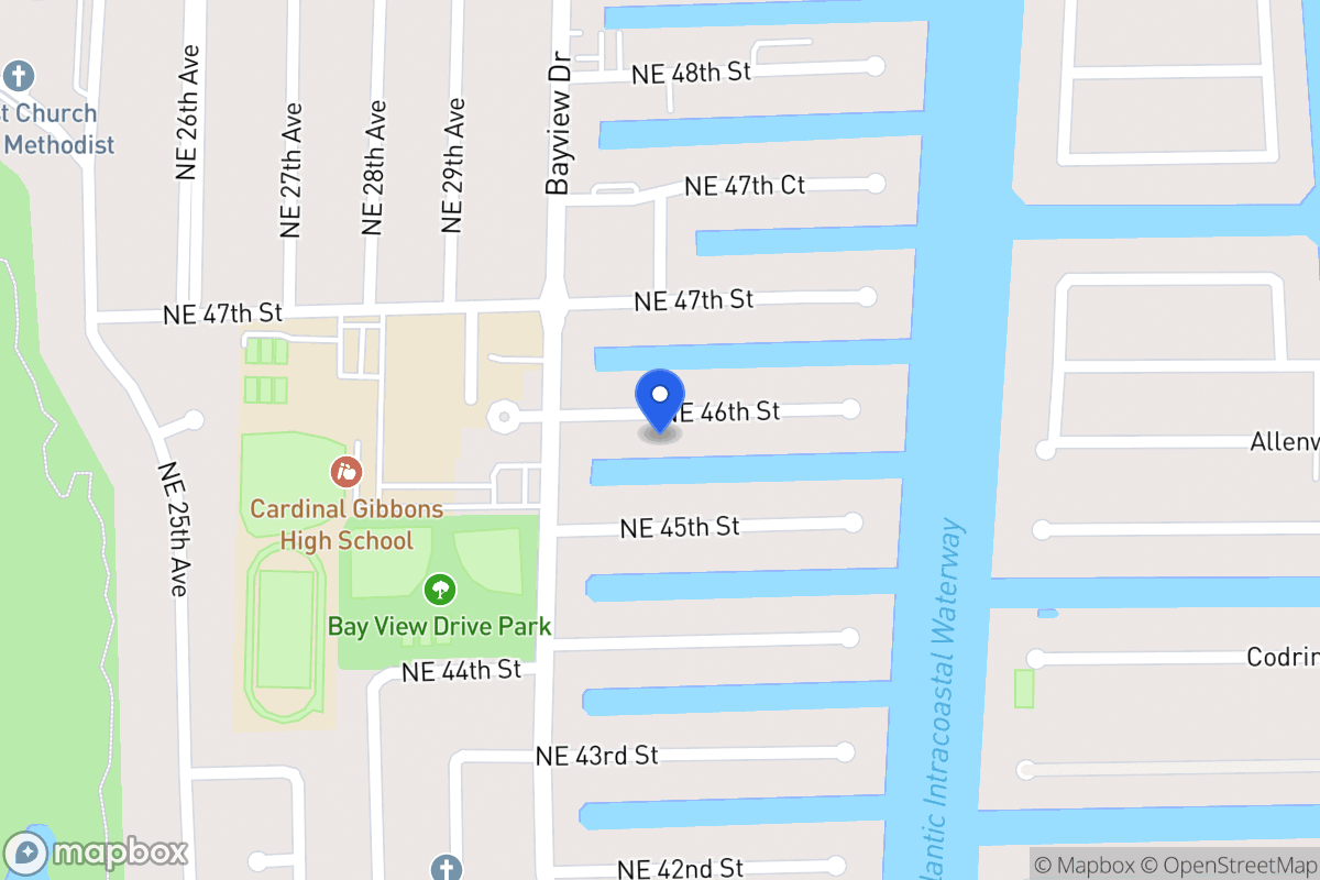 Map of 3030 Ne 46 St, Fort Lauderdale